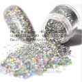 Lasersilberglitterpulver-Mischfarbe für Nailart PET-Glitterpulverflocken